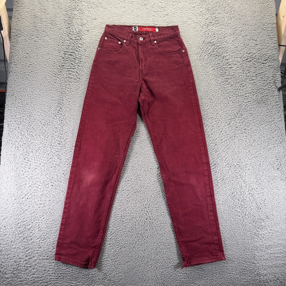 Vintage Levi's Silvertab Jeans Mens 28x32 Red Cotton Denim Straight Loose Travel